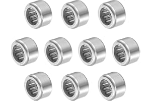 METALLIXITY SCE55 Needle Roller Bearings 5/16" x 1/2" x 5/16" 10 Packs, Chromium Steel Open End Thrust Bearing - for Industri