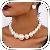Sixexey Pearl Jewelry Set Wedding Bridal Necklace Jewelry Prom Costume Jewelry Accessories for Women