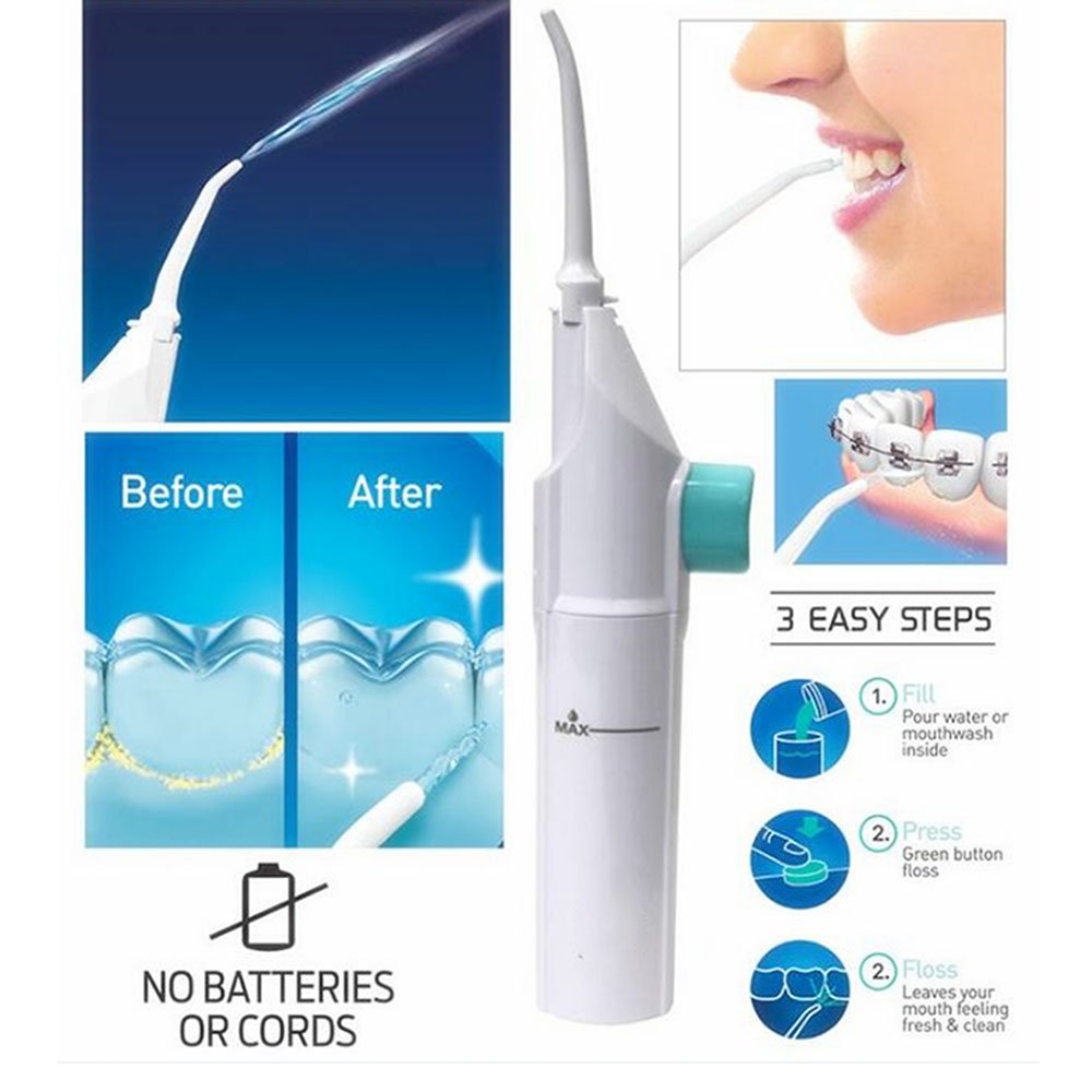 Portable Care Liquid Flosser, Cordless Travelling Liquid Jet Air Technology Dental Oral Irrigator or Air Flosser Liquid Pick for Teeth Cleaning: Beauty