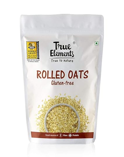 True Elements Gluten Free Rolled Oats 1kg - Protein Rich Oats for Breakfast