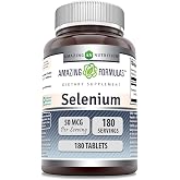 Amazing Formulas Selenium 50 Mcg per Serving | 180 Tablets Supplement | Made in USA