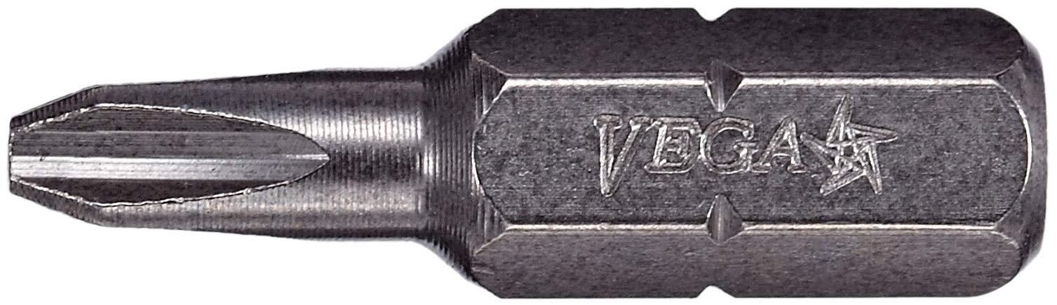 VEGA Phillips Reduced Insert Bits. Professional Grade ¼ Inch Hex Shank Phillips Reduced #2 Drywall Bits. 125P2R-100 (Pack of 100)