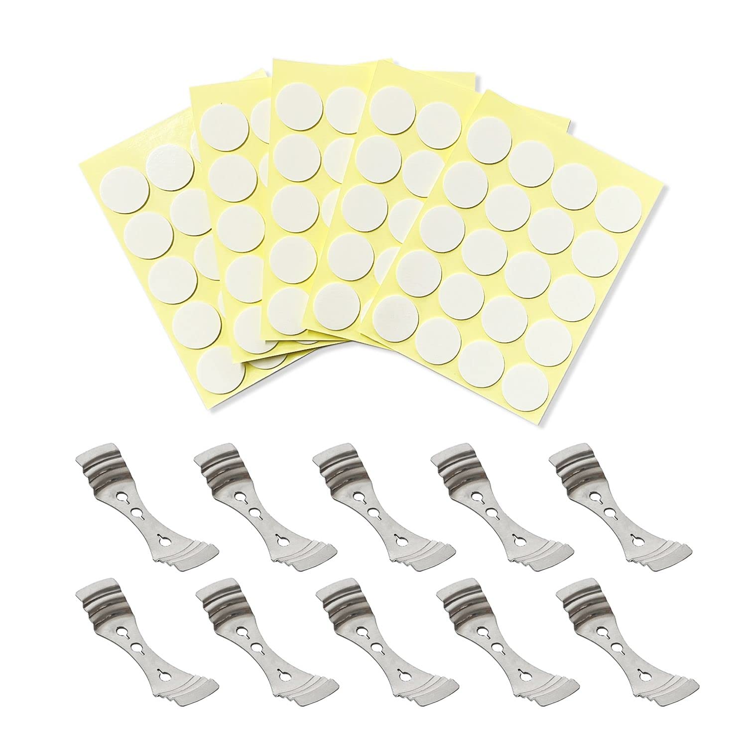 ZWZNBL 100Pcs Candle Wick Stickers with 10 Stainless Steel Wick Holders, DIY Candle Making Kit