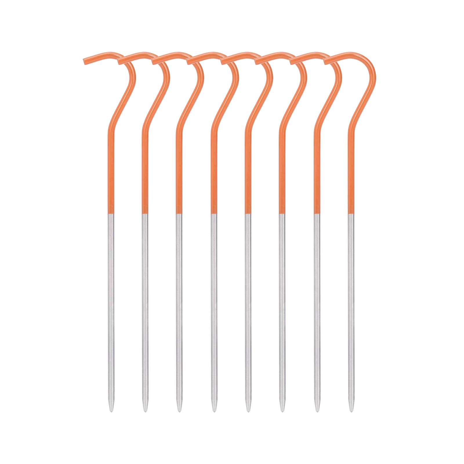 iBasingo 15cm Titanium Tent Pegs Camping Tent Stakes Ultralight Tent Nails Ground Pins Tent Hardware Outdoor Portable Elbow Metal Tent Hooks 8 pcs/lot Ti4001P