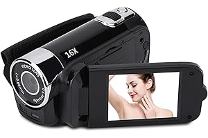 Portable Digital Video Camcorder, Full HD Rotation 16X High Definition Digital Camcorder Video DV Camera, 270 Degree Rotation