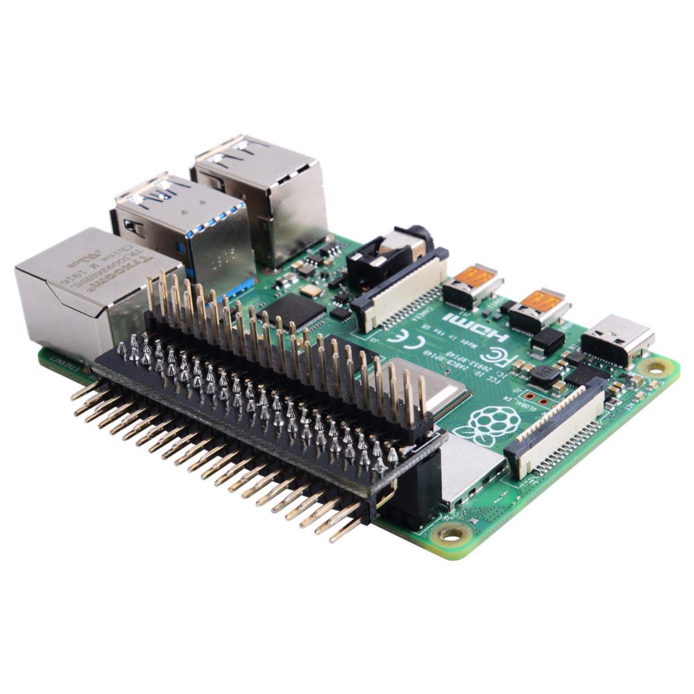 GeeekPi Micro Connectors Raspberry Pi 40 Pin GPIO 1 to 2 Expansion Board 2 x 20-pin Strip Dual Male Header Double Row Straight GPIO Connector Pin Header Compatible with Raspberry Pi(1Pack)