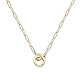 LANE WOODS Paperclip Necklace with Interlocking