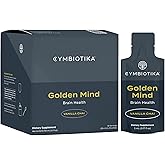 CYMBIOTIKA Golden Mind Nootropic - Boosts Focus, Memory, Alertness, Supports Nervous System with Bacopa, Green Tea, Lion’s Mane, L-Theanine, Rhodiola | 30 Pouches