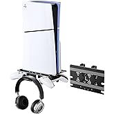 ANSHAWTIY Aluminum Alloy Foldable Wall Mount Shelf Compatible with All PS5 Generations Holds Two Controllers Unimpeded Heat Dissipation Ps5 Accessories (Black)