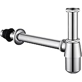 GORDEE Bathroom Basin Sink Bottle Trap Waste Pipe 1-1/4 inch Slip Inlet Drain Tube Kit, Lavatory Adjustable Basin Sink Waste