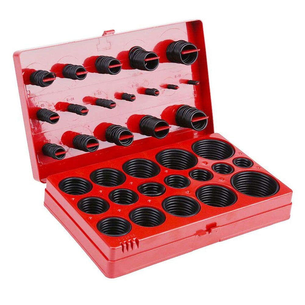 Rubber O-Ring 419pcs Sealing Gasket Washer Sets Assorted O-Ring Seal Tool Black O-Ring Assortment Kit for Machine and Secure Seals