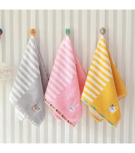 MARUSHIN Mini Handtuch 25x25 Cm - Flauschig, Mit Mofusand Katzendesign, 100% Baumwolle