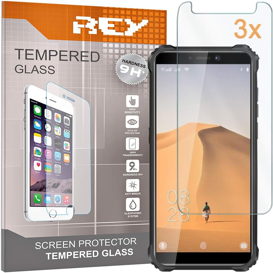 REY Screen Protector for OUKITEL WP5, Tempered Glass Film, Premium quality, Perfect protection for scratches breaks, moisture
