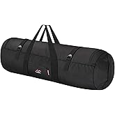 Amengsen Travel Duffel Bag 37L/63L/125L Oversized Duffel Bags, Upgrade Zipper, Durable and Waterproof, Suitable for Camping Bag Travel Storage Bag Tent StorageBag Sports Equipment Bag (Black, XL,125L)
