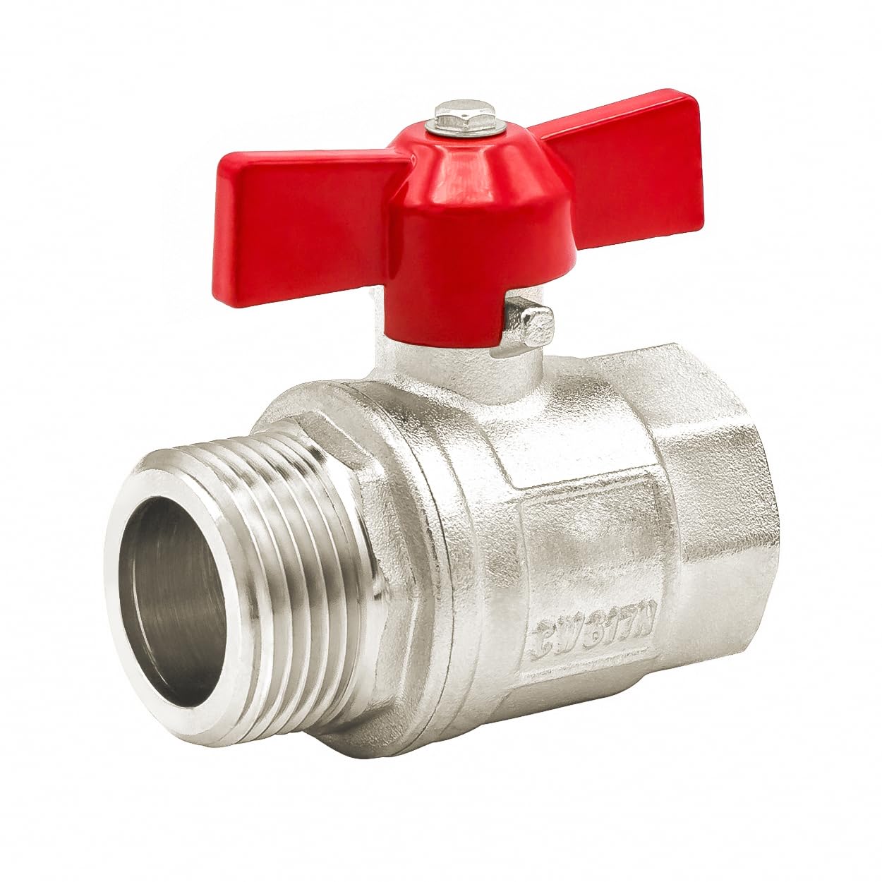 Variosan Ball Valve IG/AG, DN15, Brass, Full Through, Thumb Screw