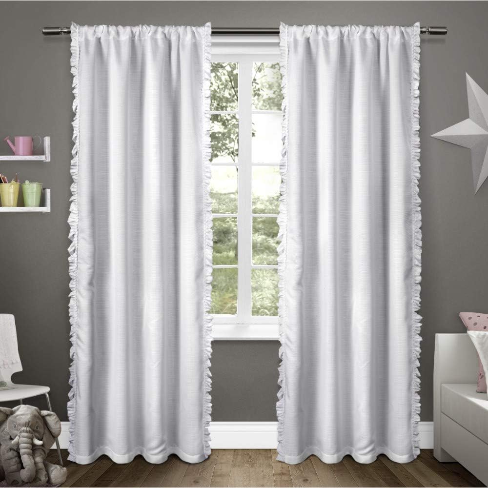 Exclusive Home Curtains Kids Ruffles Rod Pocket Window Curtain
