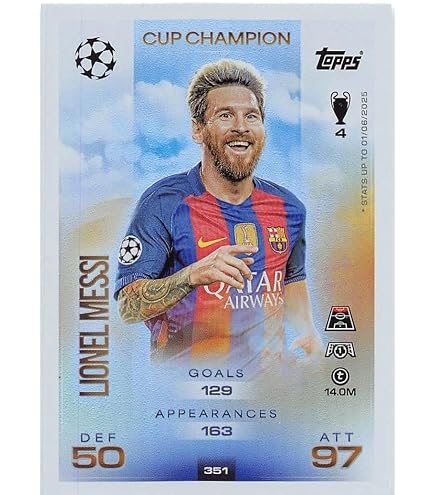 Match Attax 2025 2026 Lionel Messi Magic Memories Trading Card