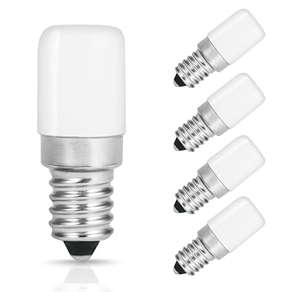 LOHAS LED Kühlschranklampe E14 LED Lampen, 1.5W Ersatz für 15W Halogenlampen, Kaltweiß 6000K, 135lm, 360° Abstrahlwinkel, LED