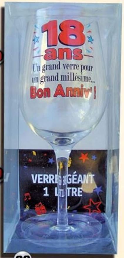 Bazooka Verre A Vin Geant Anniversaire 1 Litre 18 Ans Amazon Fr Cuisine Maison