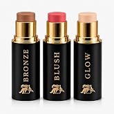 Phoenix Beauty Contour Stick Set, Blush, Bronzer &amp; Highlighter, Twilight | Petal Kiss rosy pink blush, Moonlight glow stick; hydrating cream trio with hyaluronic acid, shea butter, vitamin E; gift set