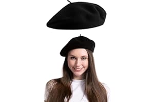 tintoke Ladies Beret Hat,French Beret hat,Wool Beret hat Women,Lady Wool French Beret,Warm Beret Cap,Wool Beret Hat,French Be