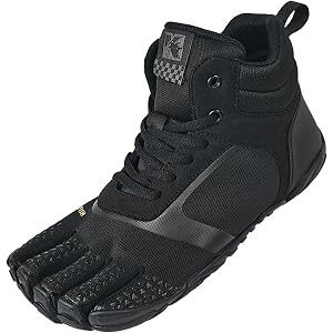 VRANFISH Mid-Top Barefoot Five-Toe Hiking boots for men&women, Lightweight Trail Running & Trekking Boots, Outdoor Walking, C