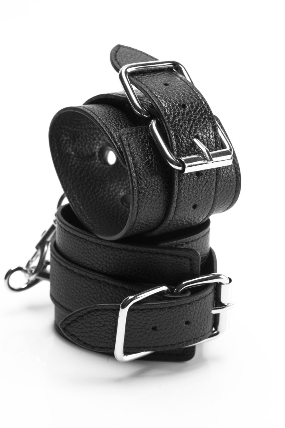 Ann Summers 2 Tone Handcuffs, Faux Leather and Silver Fixtures, Easy Release Metal Handcuffs for Couples Play and Role-Playing Games, Firmly Fits Each Wrist for Secure Fun