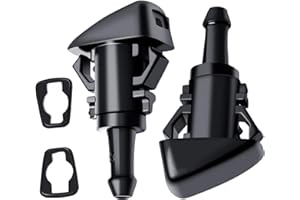 FZSFVAQ Windshield Washer Nozzles - Replacement for Ram, Chrysler, Dodge, Jeep - Replaces OEM #: 4805742AB 4805742AC 5116079AA 5303833AA Premium Spray Kit (2 Pieces)
