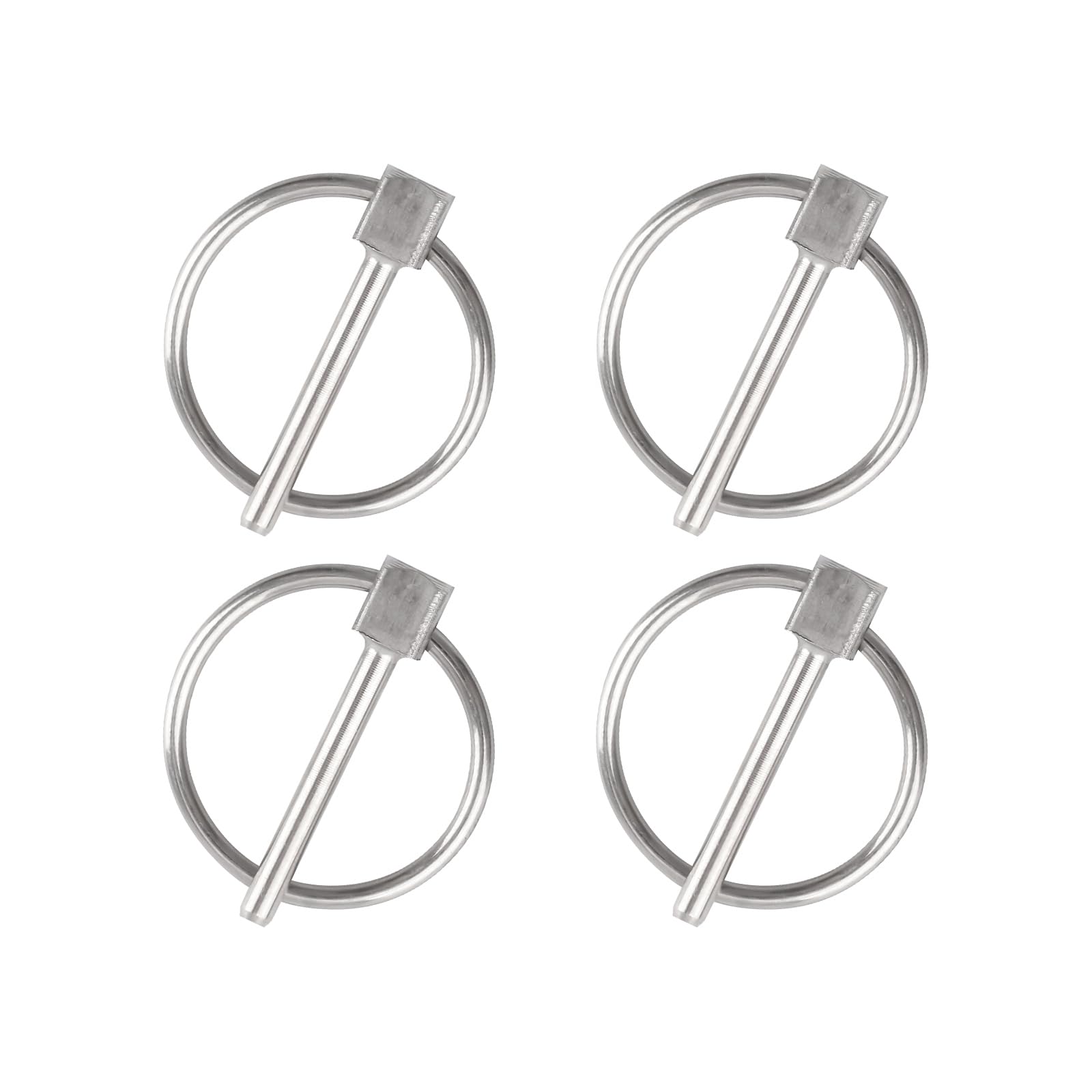 INCREWAY 4PCS Stainless Steel Round Safety Pins - Trailer Lock Retaining Pins for Track Farm Lawn