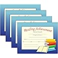 SHAPES ETC. 30pcs Reading Achievement Recognition Certificates 11in x 8.5in Colorful Award Kids Student Graduations Moving Up Ceremonies Achievement Days Banquets Academic Competitions USA Made