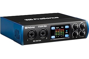 PreSonus Studio 26c 2x4, 192 kHz, USB Audio Interface with Studio One Artist and Ableton Live Lite DAW Recording Software