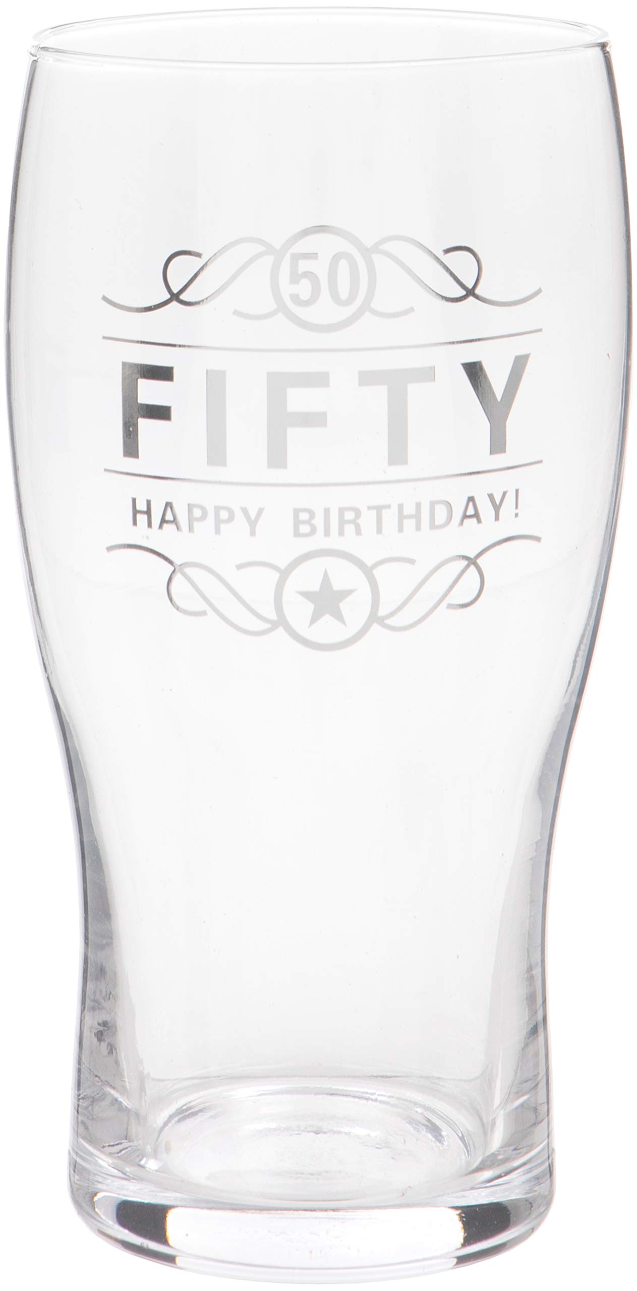 Maturi 50th Birthday Beer Pint Glass - 570ml / 1 Pint