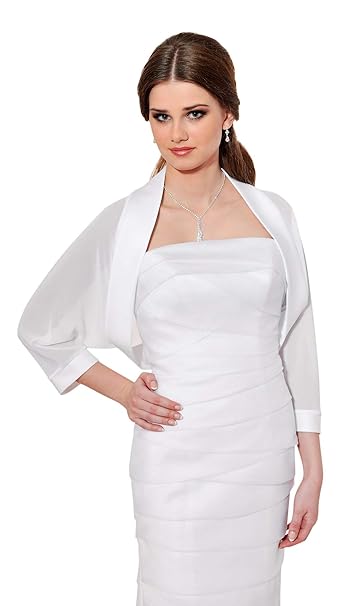 Braut Jacke/Stola/Cape für Brautkleid Hochzeit -Chiffon/Satin - B12