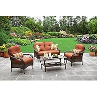 Sale Best Choiceproducts Outdoor Wicker Patio Furniture Sofa 3 Seater Luxury Comfort Brown Wicker Couch Water Resistant Fabric