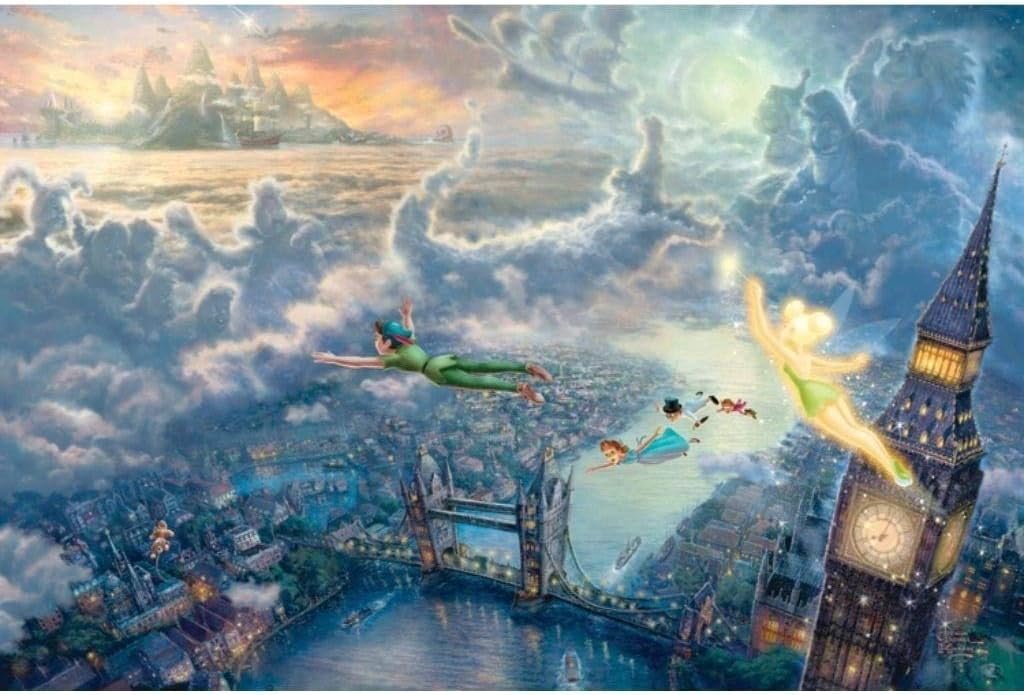 Children's Educational Toys Classic Fairytale Frog Prince Princess Beast Peter Pan Cartoon Painting Jigsaw Puzzle, Perfect Cut & Fit 300~1000pc Boxed Toys Game for Adults & Kids