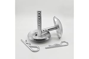 69212 Snow Plow Skid Shoe Blade Protector Replacement Heavy-Duty Skids Shoes with Round Shaft and Adjustable Pin Placement Lo