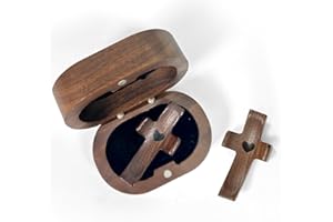 Jesuspirit - Personalized Pocket Olive Wood Cross, Fidget for Prayer & Comfort, Christian Gift for Men Women, Clinging Faith, Religious Gifts Pocket Cross My Heart