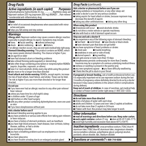 GOODSENSE Naproxen Sodium, 220mg/ Diphenhydramine Hydrochloride, 25 mg