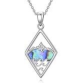 LWXIE Diamond Mountain Necklace for Women 925 Sterling Silver Mountain Pendant Nature Inspirational Faith Jewelry Gift for Skiers