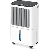 2500 Sq.Ft Dehumidifier for Basement with Drain Hose Max 34 Pints, VEAGASO Dehumidifiers for Home, Large Room, Bathroom, Bedroom, Three Modes, Intelligent Humidity Control, Dry Clothes, 24HR Timer