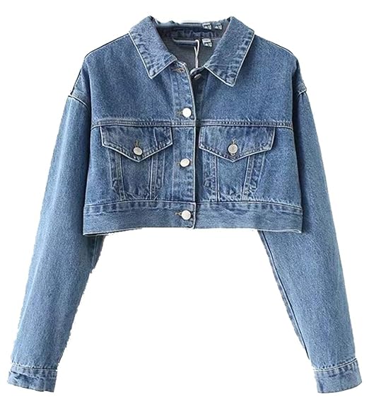 amazon cropped denim jacket