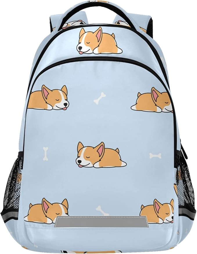 Puppy Bone Kids Backpack for Boys & Girls 16.7 Inch All Over