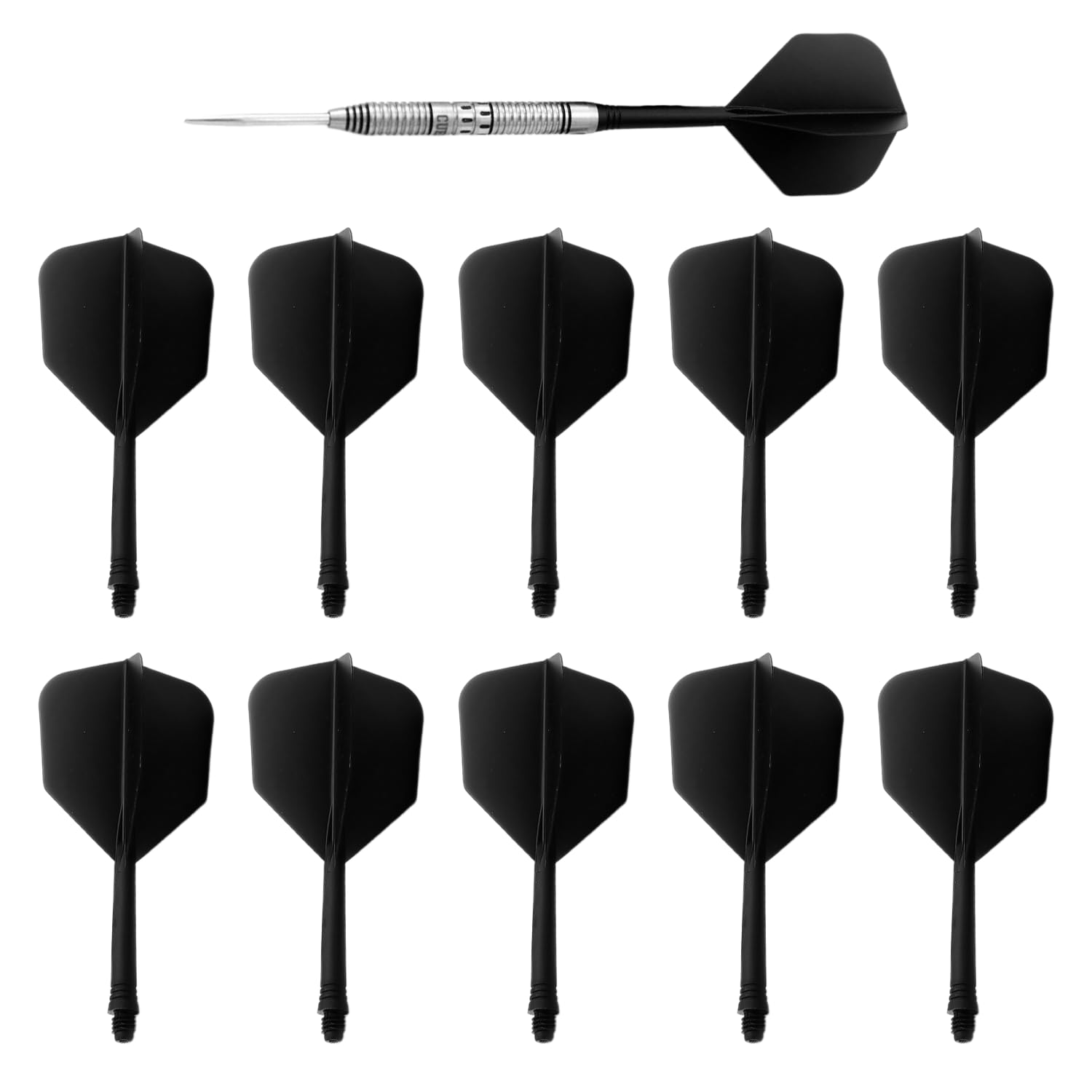TYGFRT 10 Piece Dart Rods, Dart Shaft Stabilization, Plastic Dart Systems, Dart Handles and Flights, Dart Accessories, Bolt Stabilization and Flights (Black)