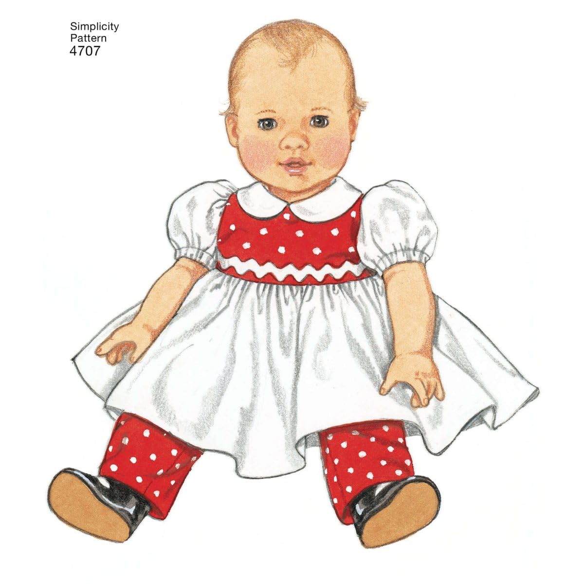 Simplicity 4707 Vintage Baby Doll Clothing Sewing Patterns for Girls by Teri, A (S-L)