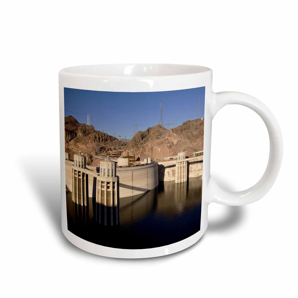 3dRose 92240_3 Low Water Levels at The Hoover Dam, Lake Mead, Nv Maresa Pryor Magic Transforming Mug, 11 oz, Black/White