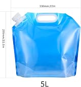 Yibaijia 5L Collapsible Water Container 4 Pack Outdoor Car Water Carrier Blue view 2