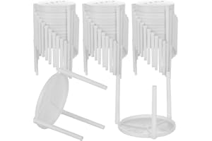 CERTBUY LOLYSIC 500PCS Pizza Saver, White Plastic Pizza Table Stand, Plzza Plastic Tripod, White Pizza Saver for Restaurant Container, Catering Boxes and Food Take Out