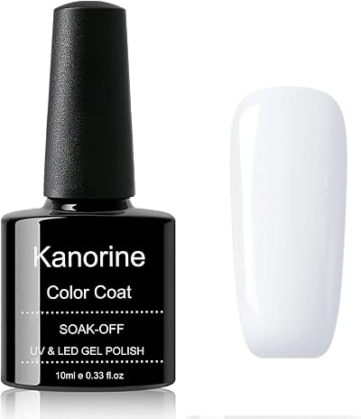 Kanorine White Gel Polish Soak Off UV LED Nail Varnish Art French Manicure Long