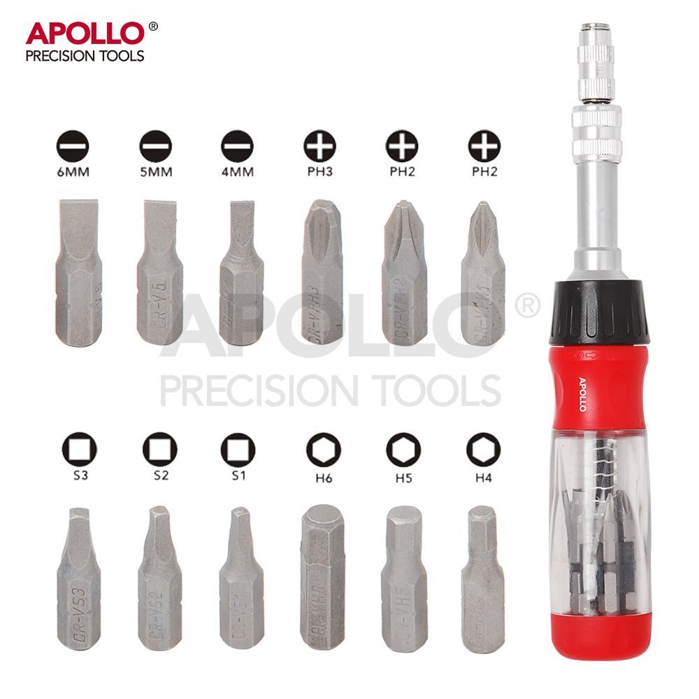 Buy HiSpec 14 Piece Multibit Ratchet Screw Driver & Bit Set with