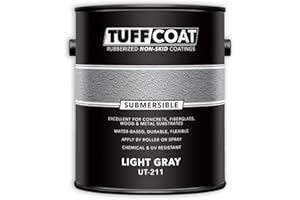 Tuff Coat UT-211 Light Gray - 1 Gallon: Submersible, Water-Based, Rubberized Non-Skid Coating